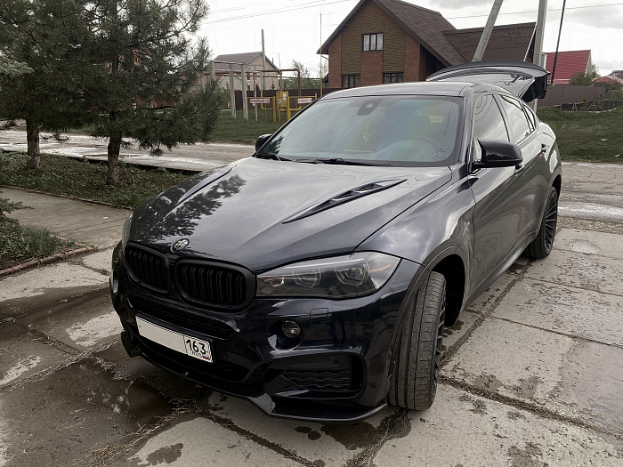 NEW Hood gills for BMW X6 F16 painted in Gloss Black